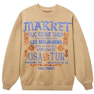 Market rug repair crewneck